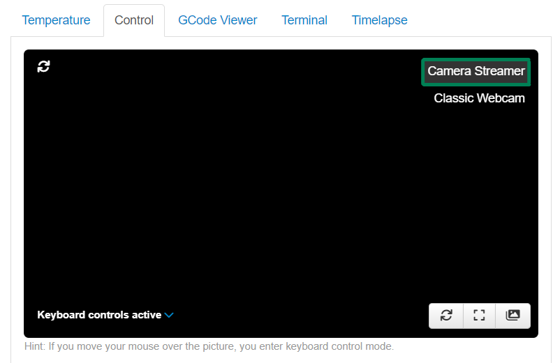 Image showing the new option in the control tab