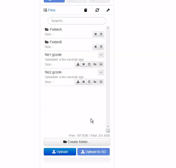 Dragging files or folders
