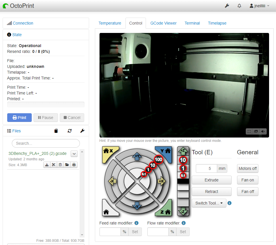 Screenshot Jog Wheel Control